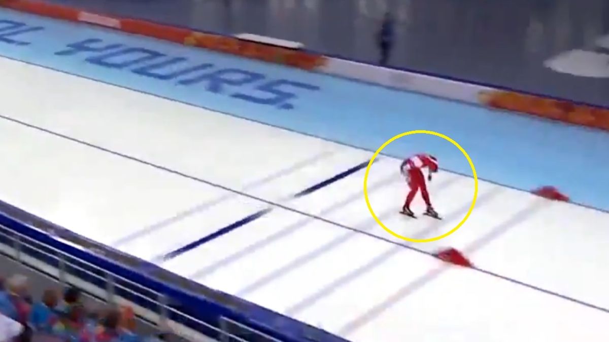 Twitter / TVP Sport / Moment zakończenia biegu Zbigniewa Bródki