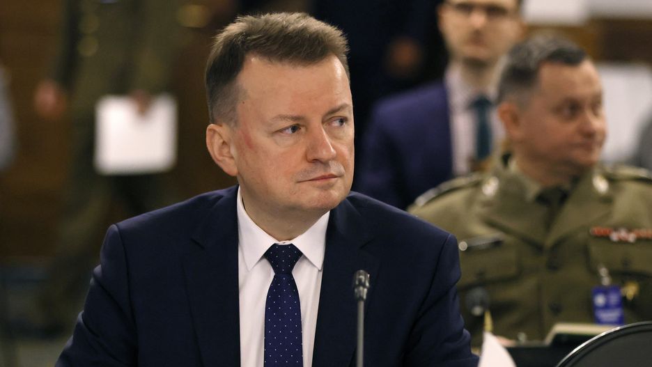 Poland's Minister of Defense Mariusz Błaszczak attends the third meeting of Ukraine Defense Contact Group at the US Air Base in Ramstein, Germany, 20 January 2023. The US Secretary of Defense Austin has invited Ministers of Defense and senior military officials from around the world to Ramstein to discuss the ongoing crisis in Ukraine and various security issues facing US allies and partners. EPA/RONALD WITTEK Dostawca: PAP/EPA.