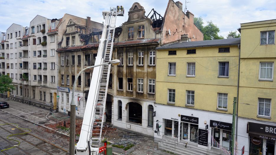Kamienica, w której doszło do pożaru