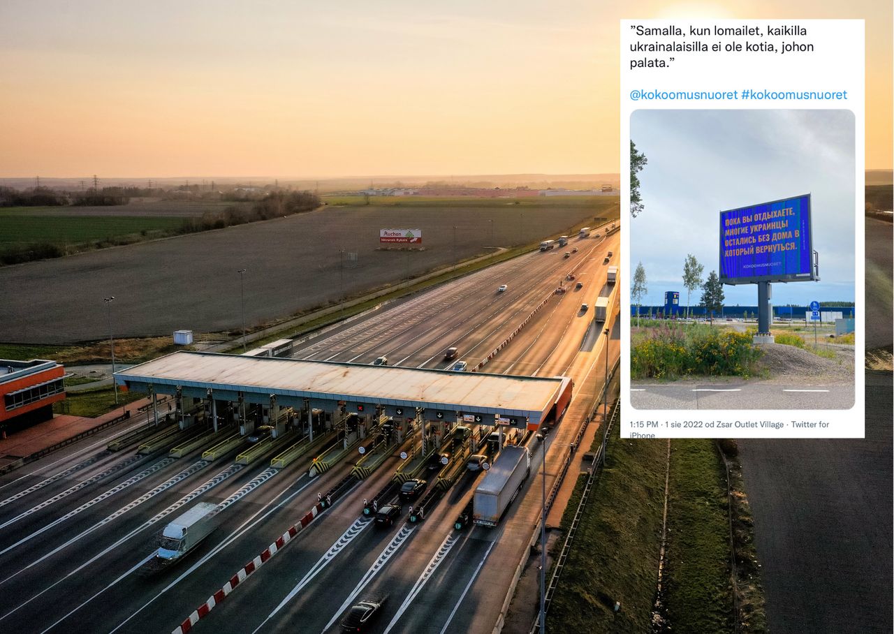 Finlandia. Przy granicy z Rosją pojawił się wymowny plakat