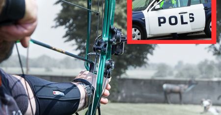 Strzelał do policjantów z łuku. Poszło o gnojowicę
