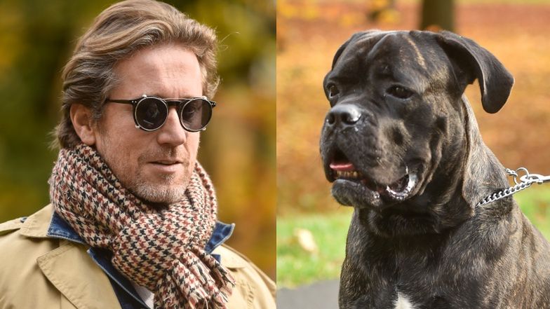 Robert Kochanek i Kinga Zapadka na spacerze z psem