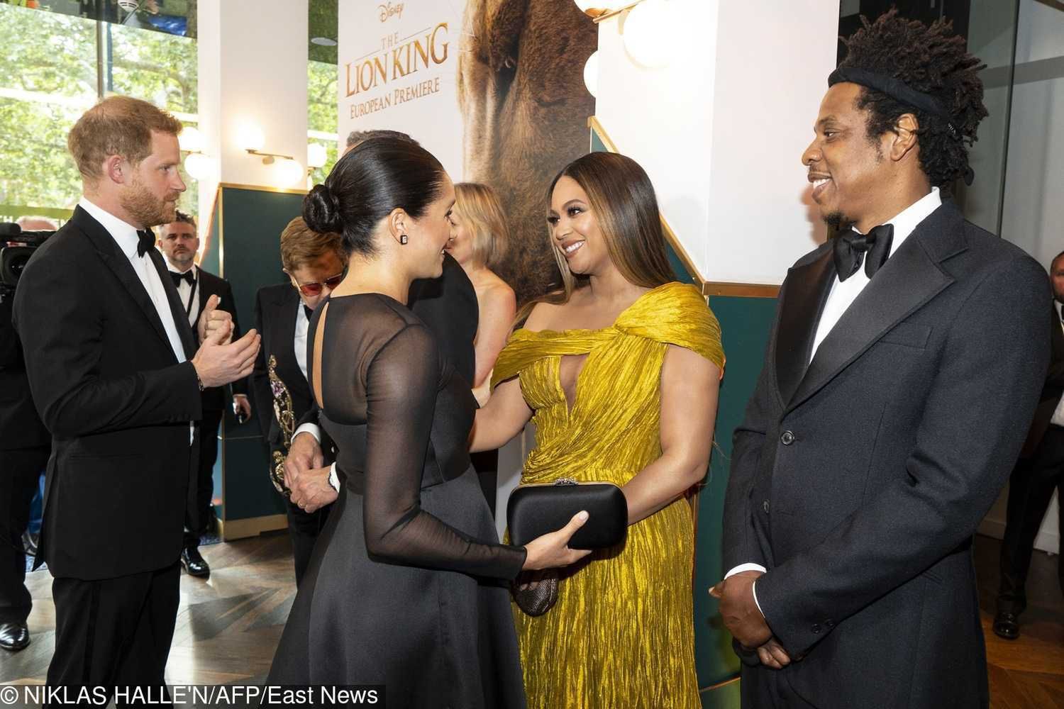 Meghan Markle i Beyonce na premierze filmu Król Lew w Londynie