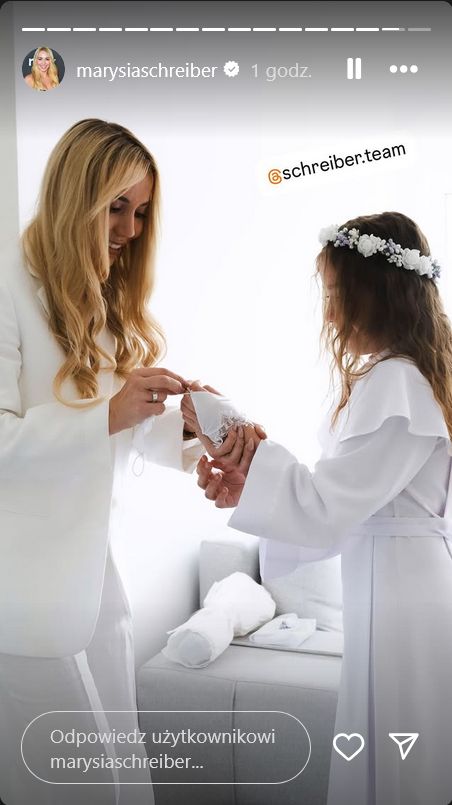 Marianna Schreiber udostępniła zdjęcia z komunii córki
