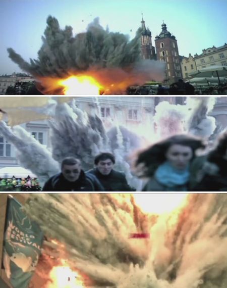 Eksplozja przed Sukiennicami