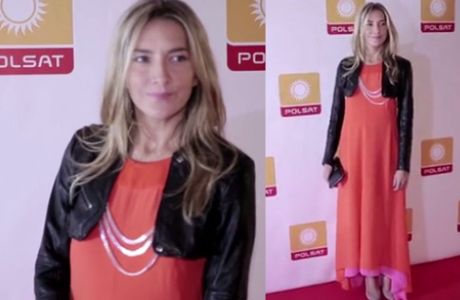 Baar w pomarańczowej sukni na prezentacji ramówki Polsatu!