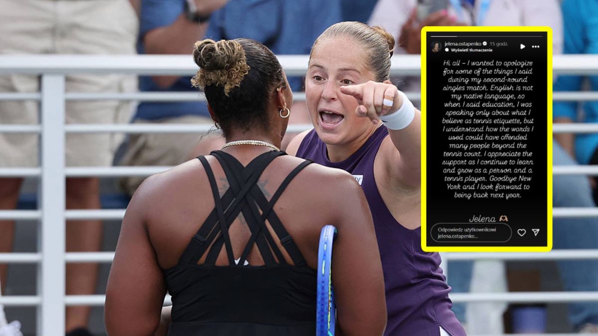 Getty Images / Clive Brunskill / Jelena Ostapenko/Instagram / Jelena Ostapenko w dyskusji z Taylor Townsend / wpis Jeleny Ostapenko na Insgramie