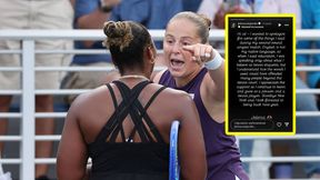 Wywołała skandal na US Open. Gdy ochłonęła, zamieściła taki wpis