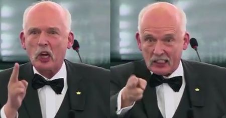 Korwin-Mikke w Parlamencie Europejskim: "Demokracji nienawidzę! Unia musi być zniszczona"