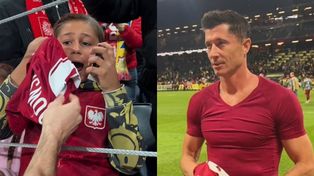 Robert Lewandowski przeskoczył barierki i wręczył małemu kibicowi SWOJĄ KOSZULKĘ. Reakcja chłopca była bezcenna (WIDEO)