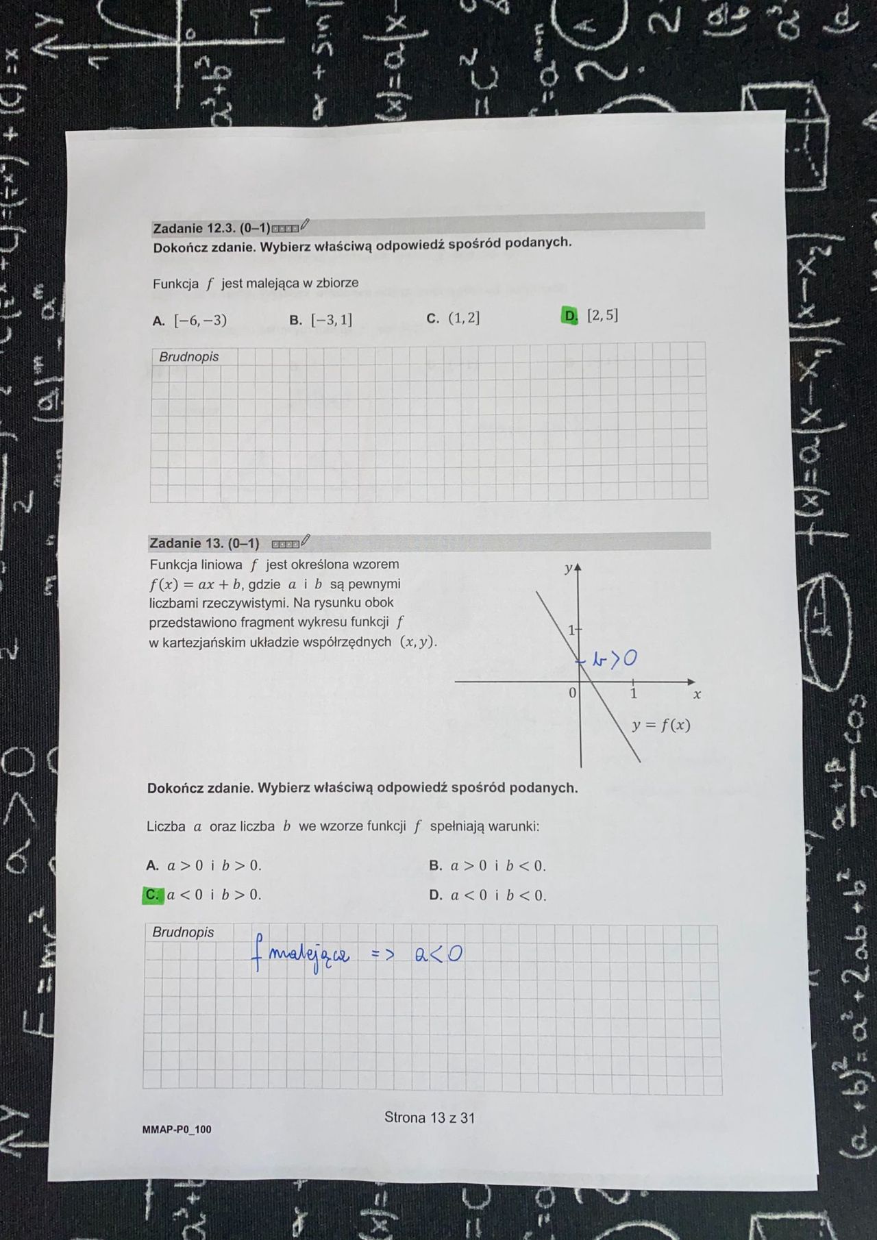 Odpowiedzi matematyka