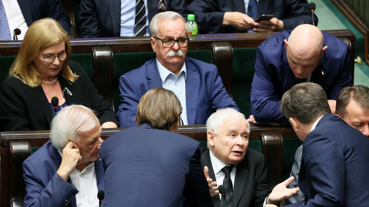 Jarosław Kaczyński na posiedzeniu w Sejmie