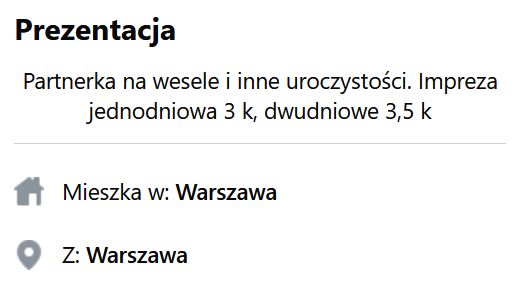 Bierze 3 tys. zł za towarzystwo na studniówce