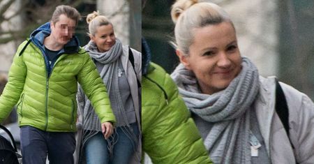 Dorota Szelągowska z partnerem i córeczką spieszy się do lekarza (ZDJĘCIA)