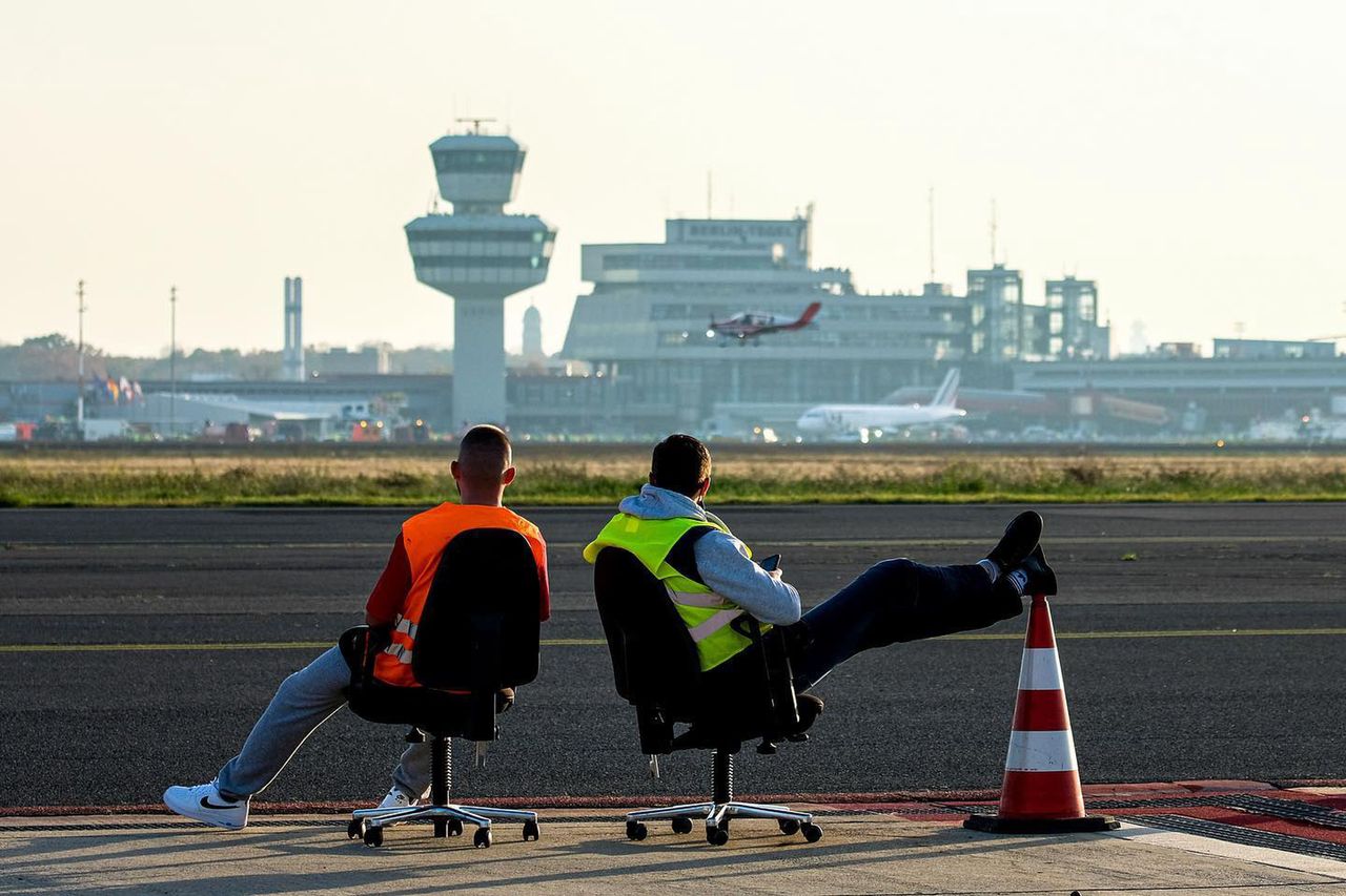 Widok na lotnisko Tegel