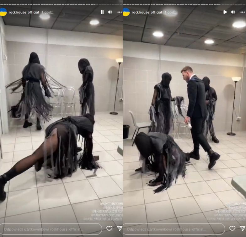 Krystian Ochman przed wyjściem na scenę