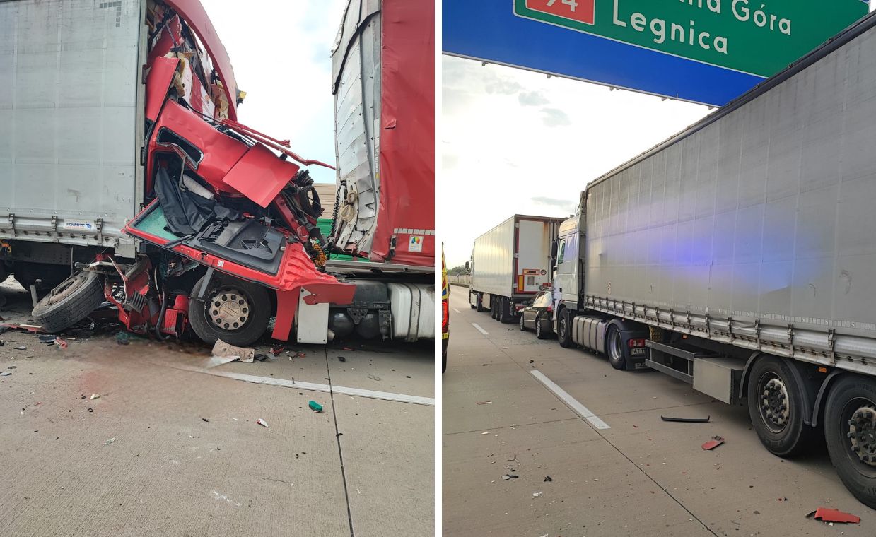 Wjechał w naczepę i tak się zaczęło. Szczegóły wypadku na A4