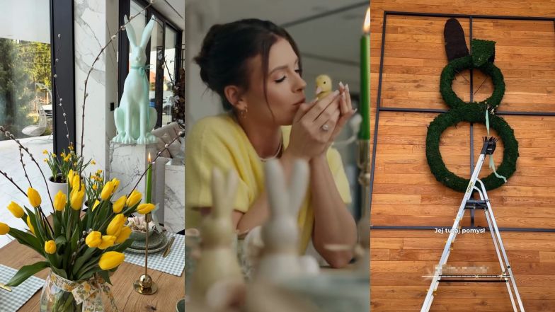 Klaudia Halejcio przystroiła willę na Wielkanoc