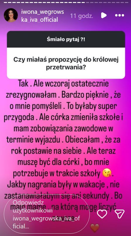 Iwona Węgrowska o "Królowej przetrwania"