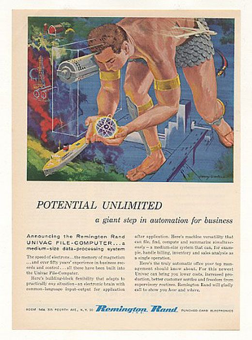 Reklama firmy Remington Rand