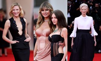 Otwarcie Festiwalu Filmowego w Wenecji: wydekoltowana Cate Blanchet, Heidi Klum z córką w tych samych sukniach, androgeniczna Tilda Swinton