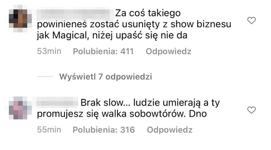 Komentarze na profilu Antka Królikowskiego