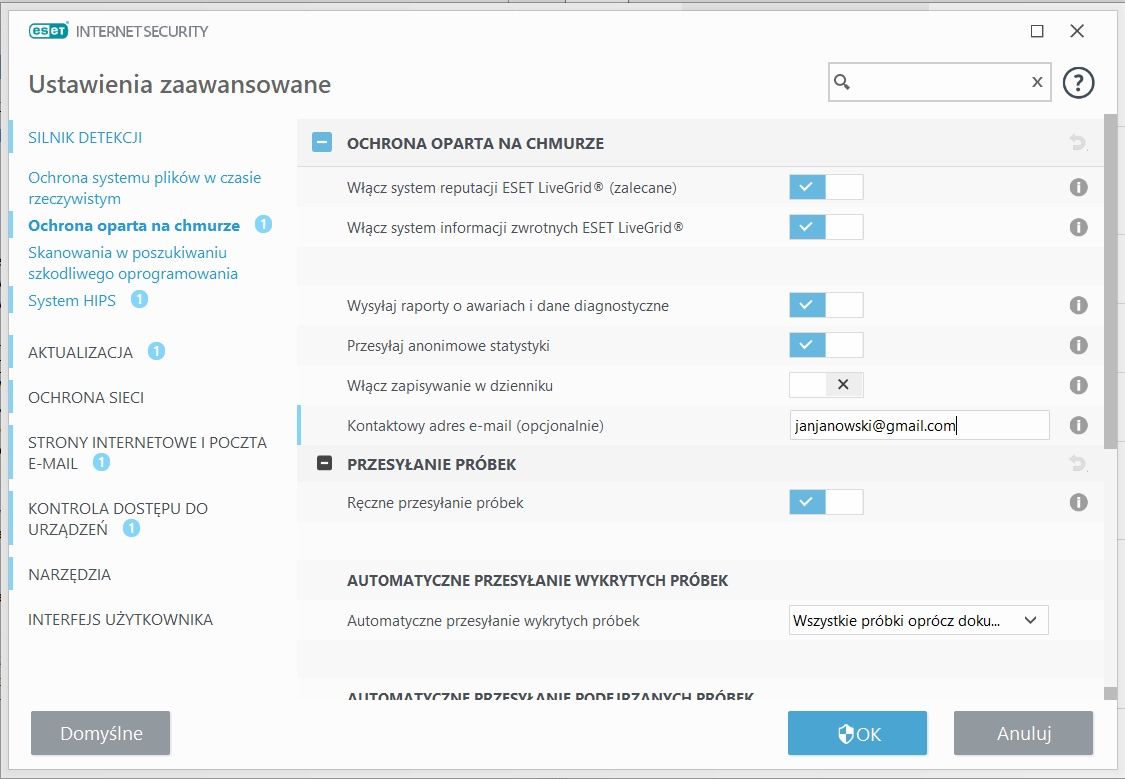 ESET e-mail kontakt