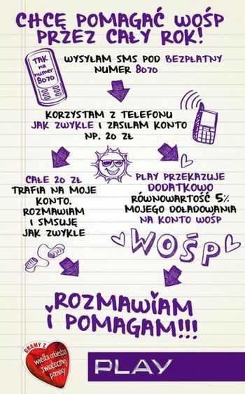 Z Play pomagasz WOŚP przez cały rok 2