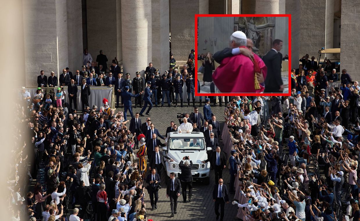 Papst Leo XIV rührt mit unkonventioneller Umarmung zu Tränen
