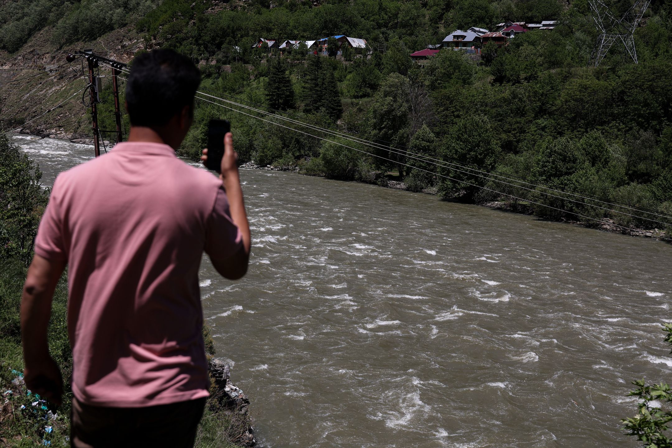 Pakistan Accuses India Of Jhelum Water ReleaseThe water of the Jhelum flows heavily towards Pakistan from Uri, Jammu and Kashmir, India, on April 28, 2025. Pakistan accuses India of releasing Jhelum water. The allegations come after India decides to suspend the 1960 Indus Waters Treaty in response to the deadly attack on tourists in Pahalgam. Fear resurfaces in border villages along the Line of Control (LoC) following two consecutive nights of unprovoked small arms firing by Pakistan. Multiple Indian Army posts across the Kashmir sector are targeted, and Indian troops respond firmly as tensions escalate between the neighbors following the Pahalgam terror attacks. (Photo by Nasir Kachroo/NurPhoto via Getty Images)NurPhotoborder villages, uri, tensions, response, tourists, flows, pahalgam terror attacks, consecutive nights., allegations, loc, accusations, water release, small arms firing, posts, indus waters treaty, escalation, border, suspension, kashmir sector, nurphoto, unprovoked, jhelum, nasir kachroo, deadly attack, neighbours, april 2025, troops