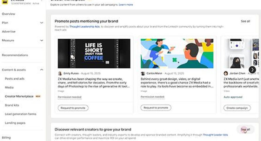LinkedIn uruchamia Creator Marketplace. Na razie w wersji alfa