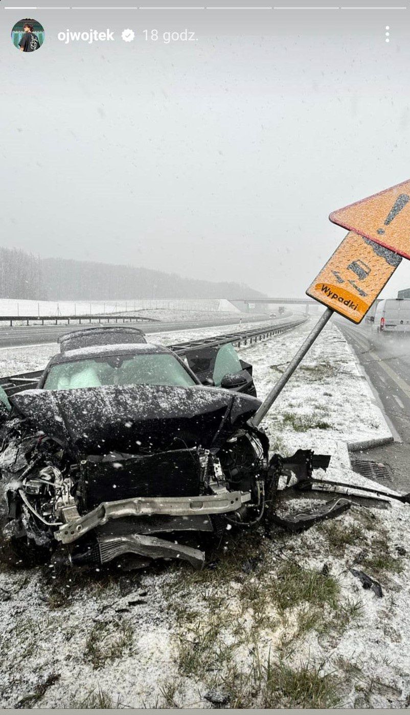 ojwojtek miał wypadek samochodowy