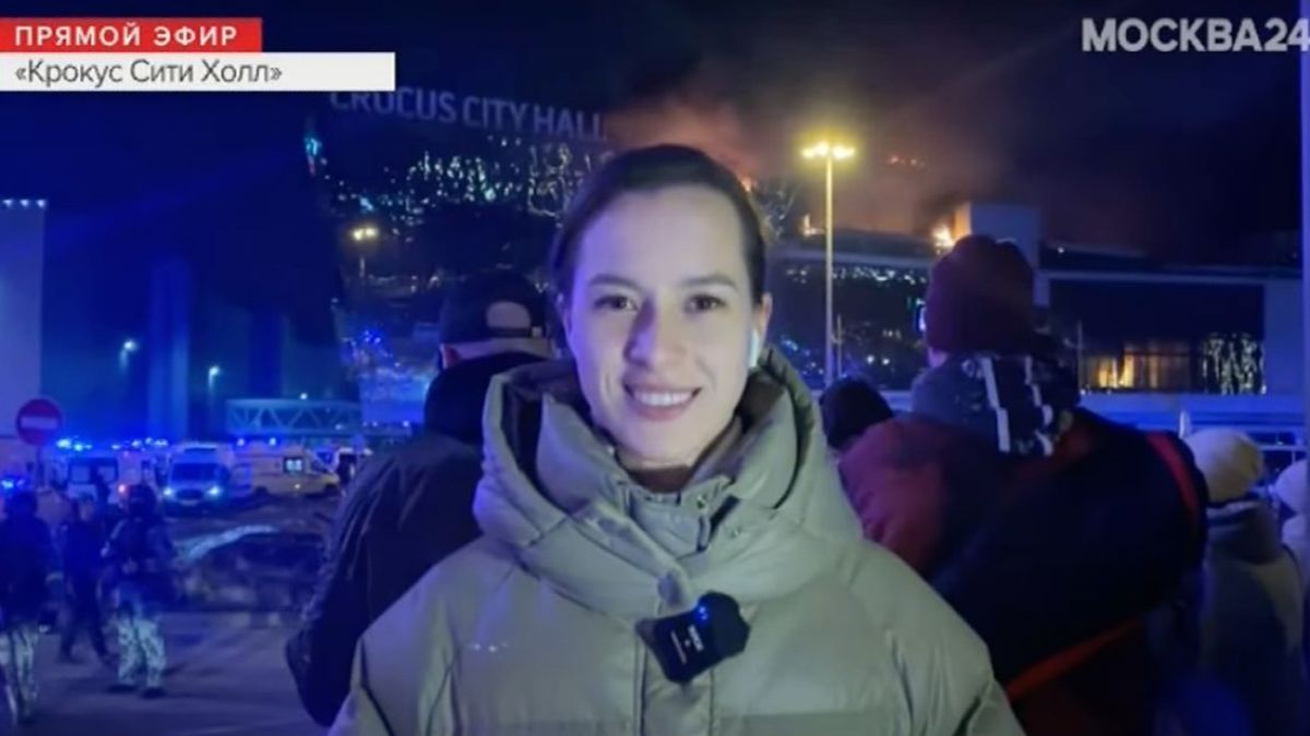 Rosyjska dziennikarka relacjonuje wydarzenia w Krasnogorsku