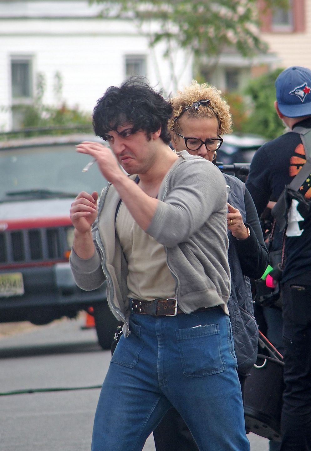 Anthony Ippolito jako Sylvester Stallone na planie"I Play Rocky"
