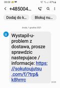 Fałszywy SMS - zgłoszenie czytelnika