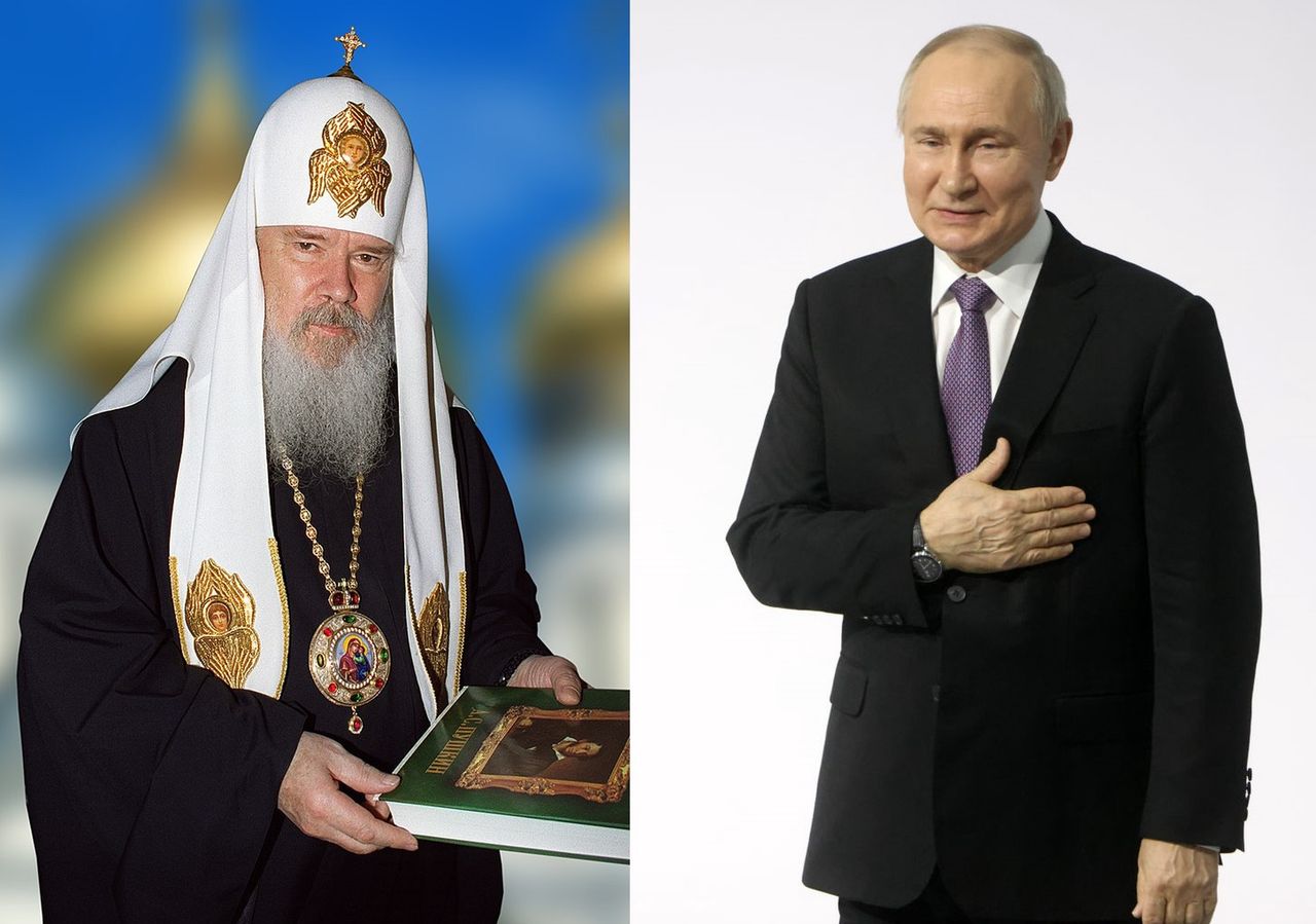 Aleksy II and Vladimir Putin