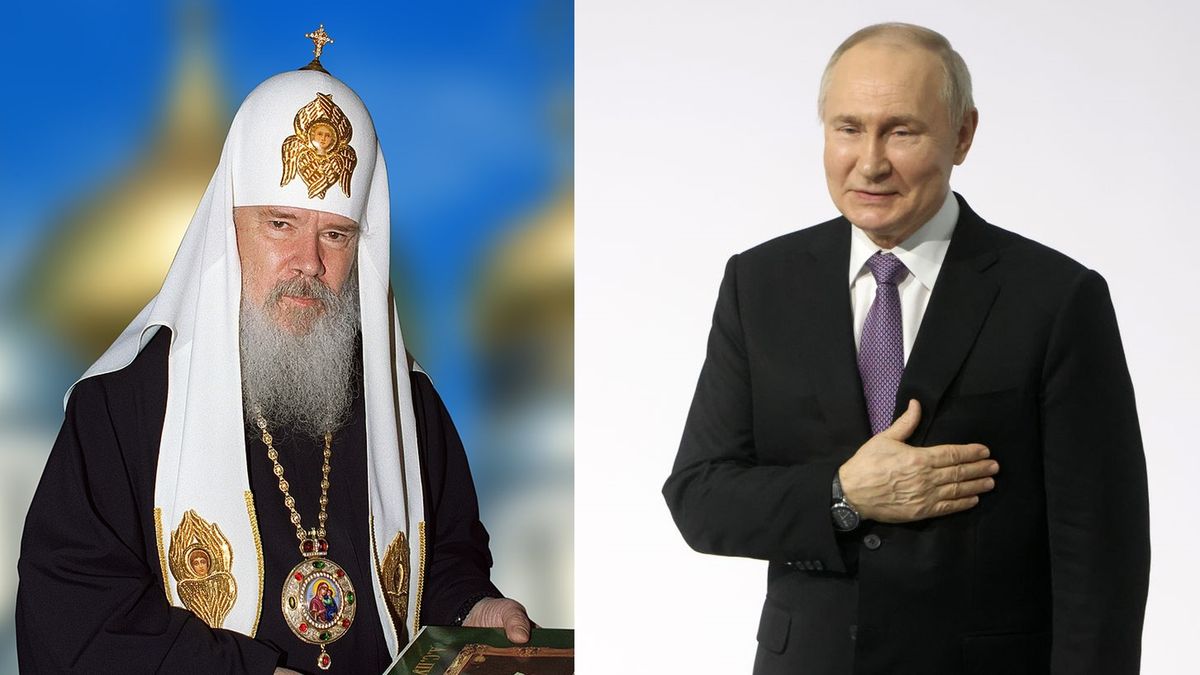 Aleksy II i Władimir Putin
