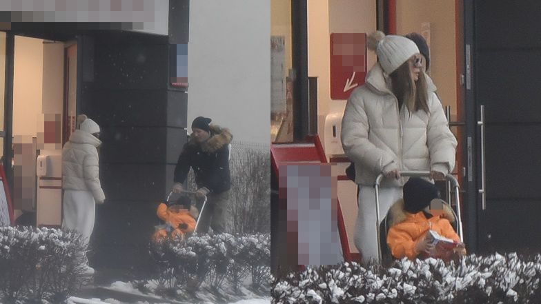 Małgorzata Rozenek na spacerze z Radosławem Majdanem i Heniem