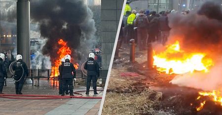Kordon policji w Brukseli, wielki protest. "Powstrzymajmy to szaleństwo"