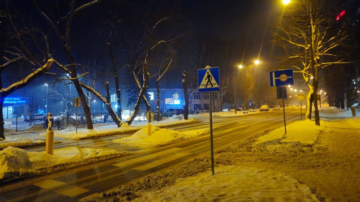 Śnieg i mróz w Lublinie
