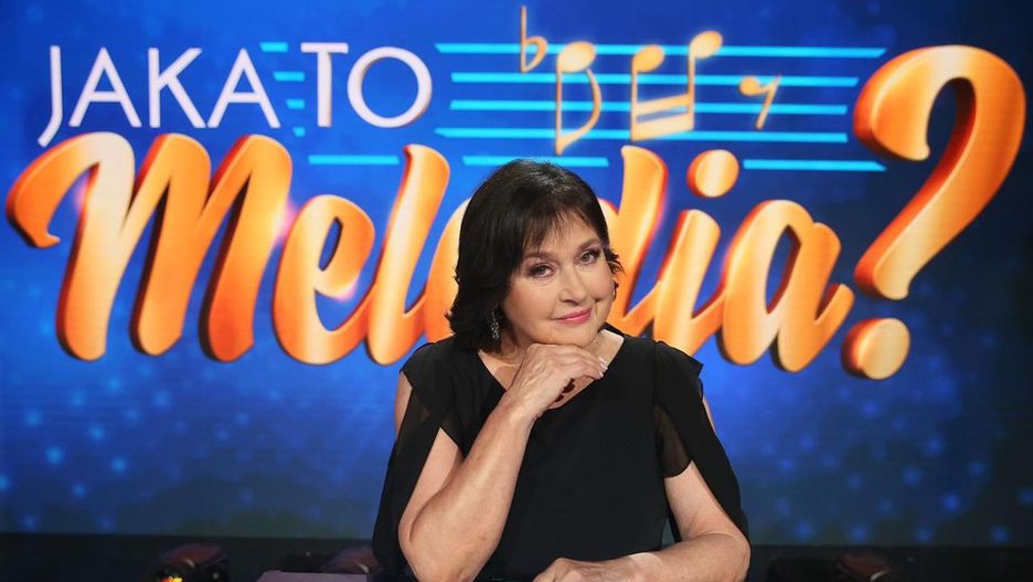 Elżbieta Jaworowicz pokazała próbkę swojego wokalnego talentu w teleturnieju "Jaka to melodia?"