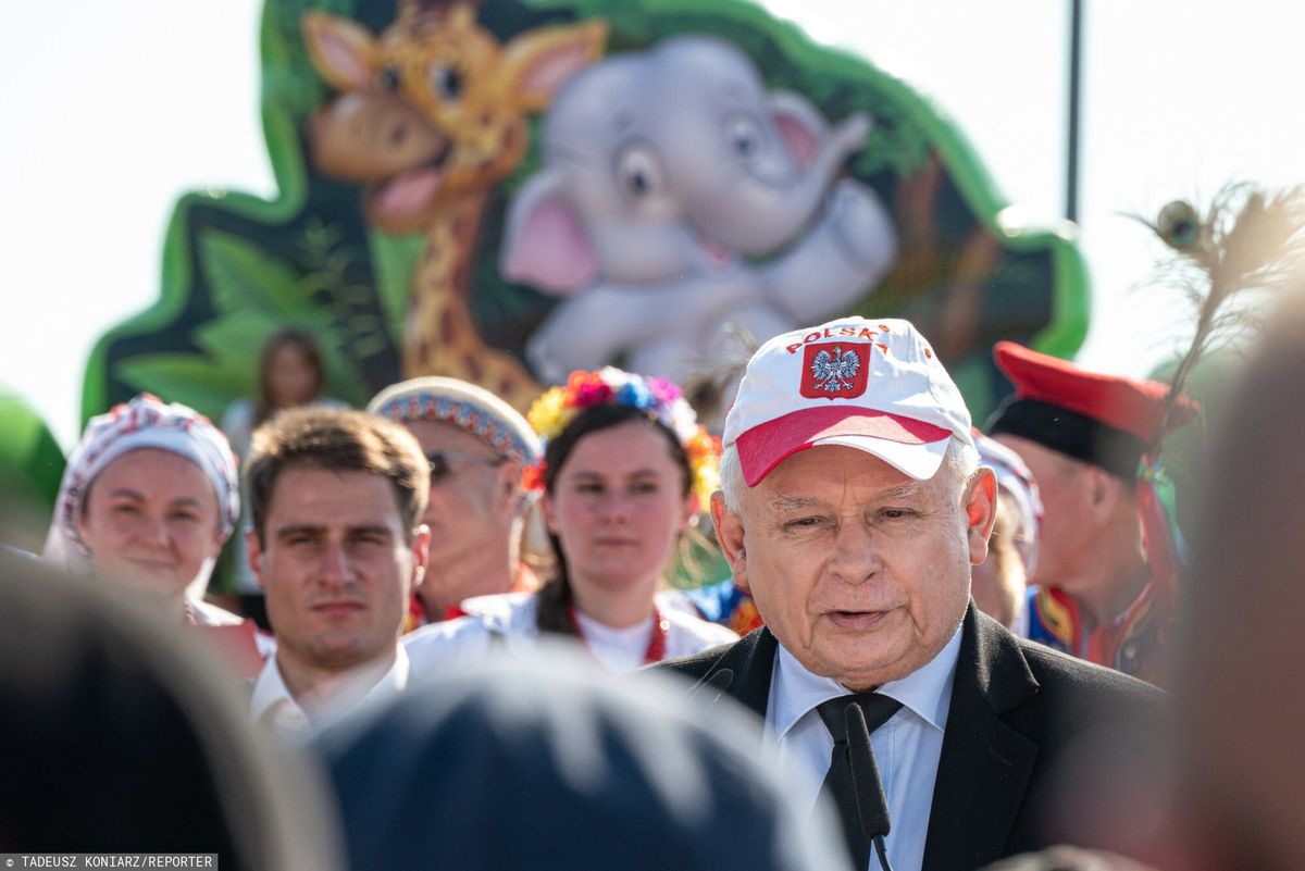 Jarosław Kaczyński na pikniku w Woli Rzędzińskiej
