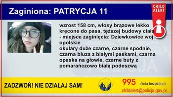 Child Alert. Zaginiona 11-letnia Patrycja