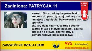 Child Alert. Zaginiona 11-letnia Patrycja