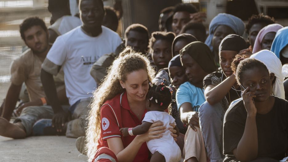 Migranci na wyspie Lampeduza