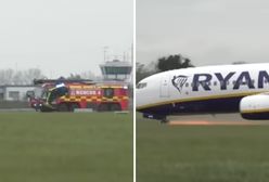 Dramatyczne lądowanie samolotu Ryanair. Jest nagranie z Dublina