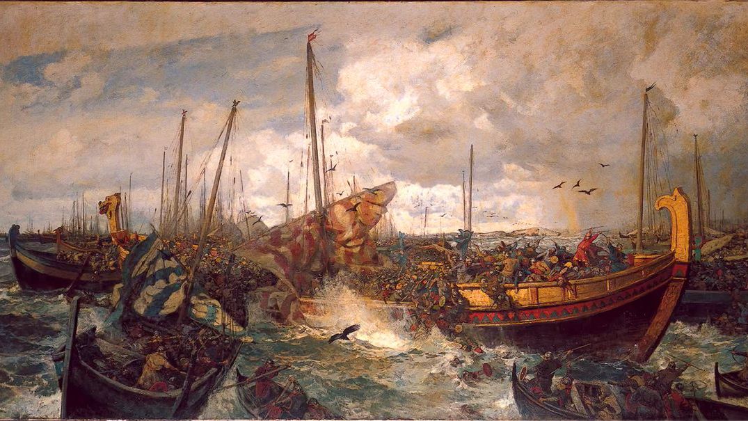 Bitwa morska pod Svold, mal. Otto Sinding 1884