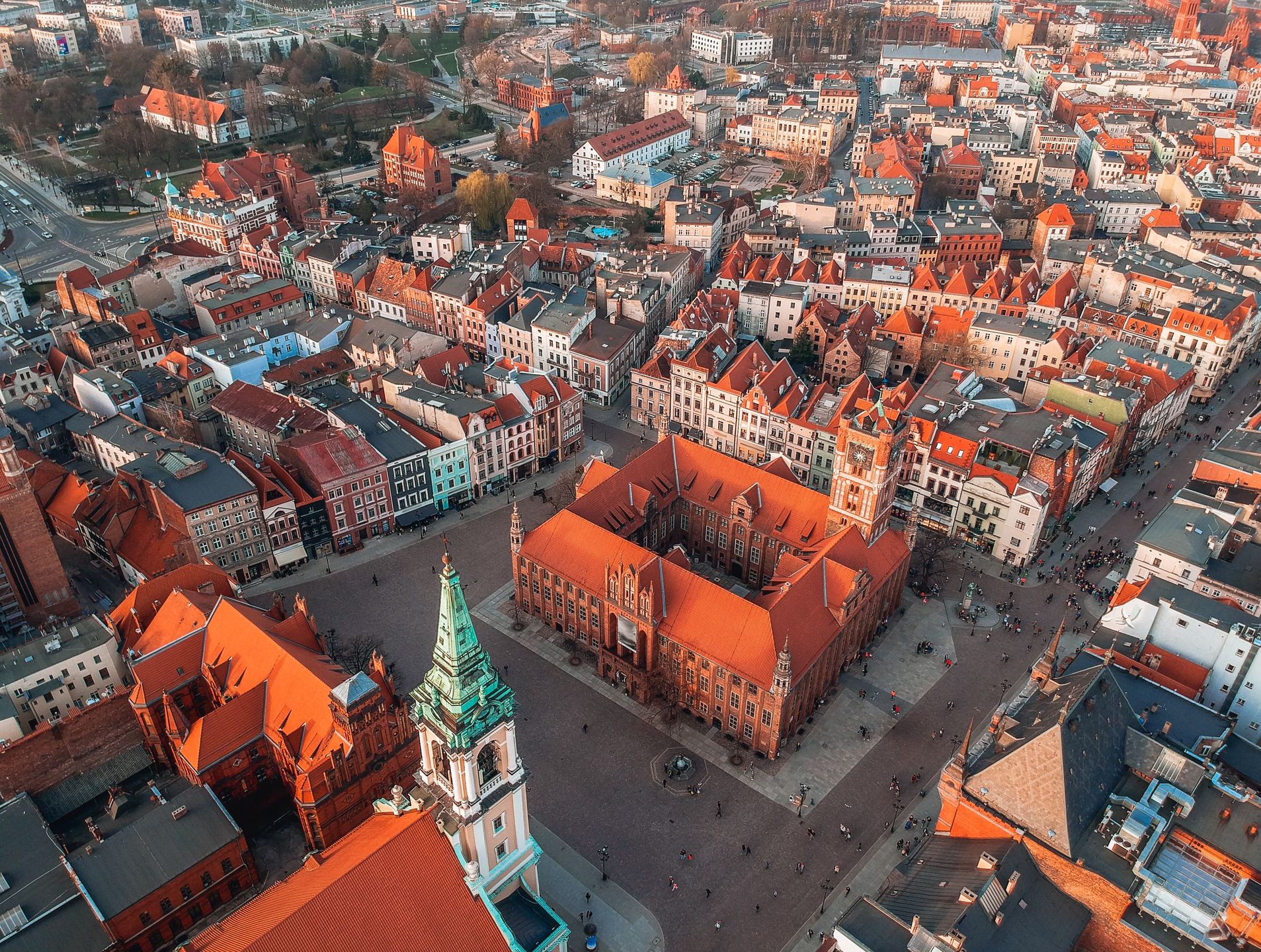 Toruń z lotu ptaka