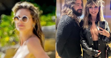 Heidi Klum plażuje TOPLESS ze sporo młodszym mężem. Tak żegnali stary rok (ZDJĘCIA)