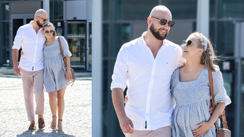 Agnieszka Kaczorowska i Maciej Pela suną do studia TVP